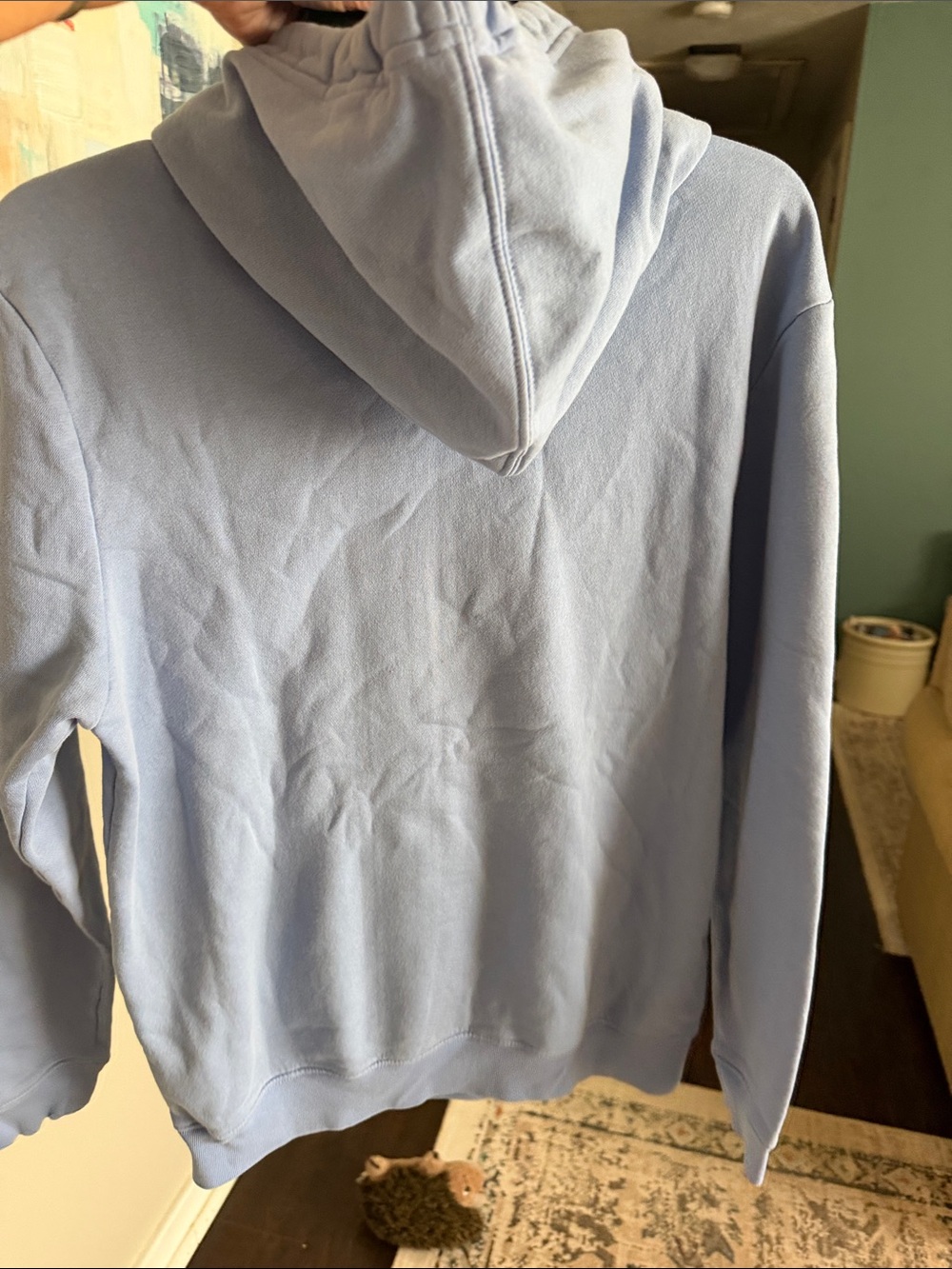 GAP Pastel Blue Hoodie with Navy Lettering - Picture 5 of 6